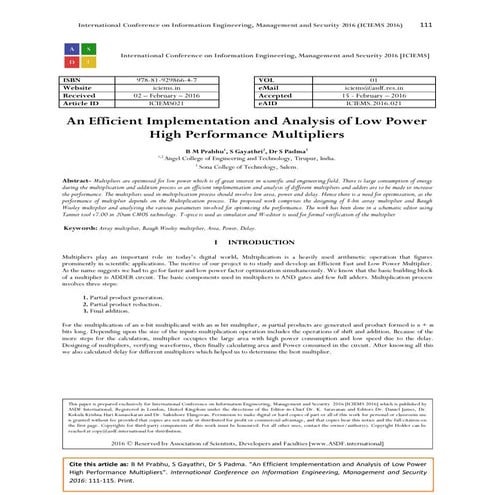 Design and implementation of high speed baugh wooley and modified booth ...