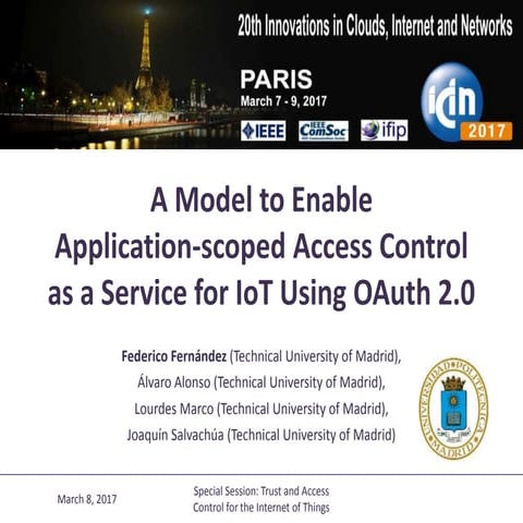 A Model to Enable Application-scoped Access Control as a Service for IoT Usin...