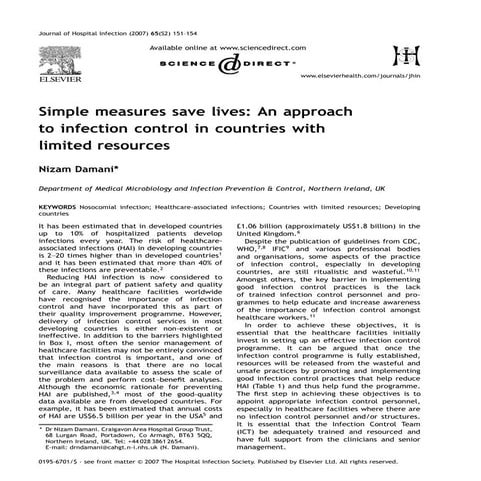 Ic in countries with limited resource