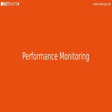 Performance Monitoring with Icinga2, Graphite und Grafana