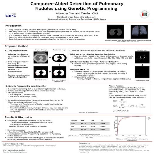 Computer-aided Detection of Pulmonary Nodules using Genetic Programming