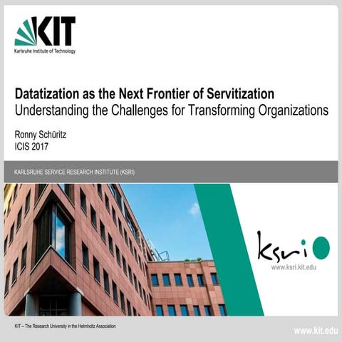 Datatization as the Next Frontier of Servitization by Ronny Schüritz