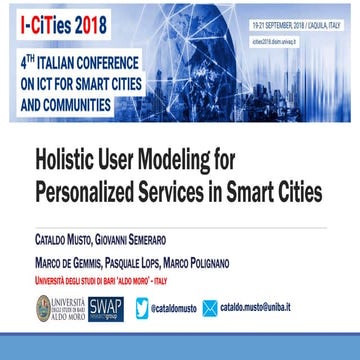 Holistic User Modeling for Personalized Services in Smart Cities