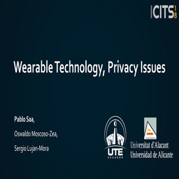 Wearable Technology, Privacy Issues