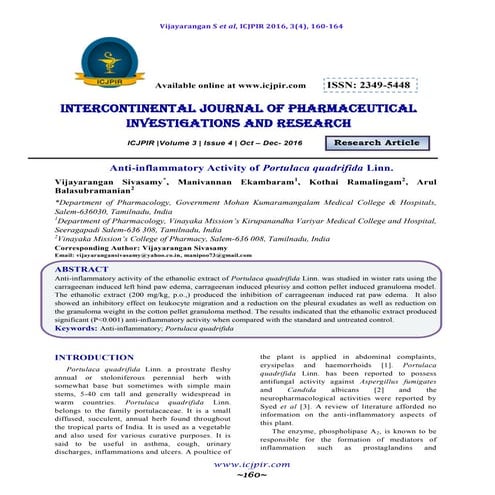 Intercontinental journal of pharmaceutical Investigations and Research