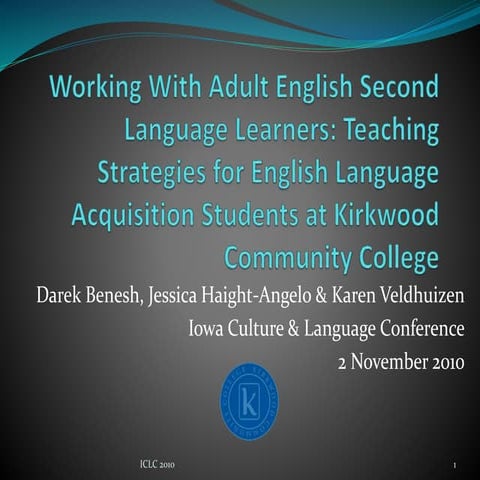 ICLC 2010 Presentation