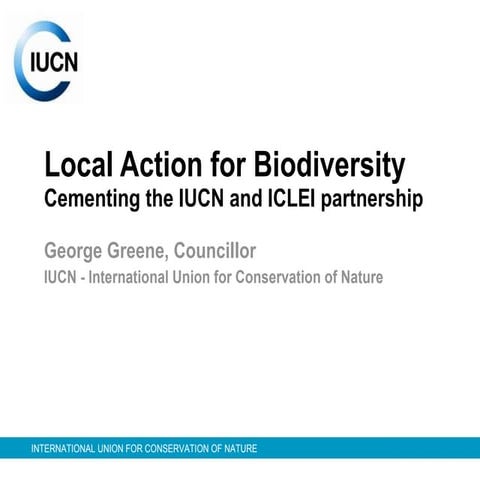 Local Action for Biodiversity (ICLEI World Congress 2009)