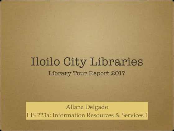 Iloilo City Libraries tour