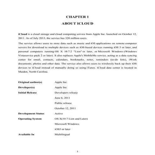 Icloud seminar report