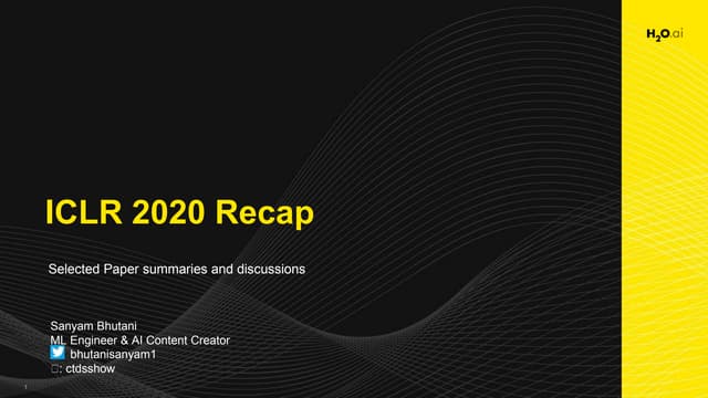 ICLR 2020 Recap