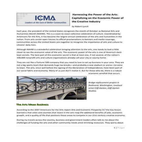 Harnessing the Power of the Arts