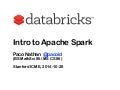 Brief Intro to Apache Spark @ Stanford ICME