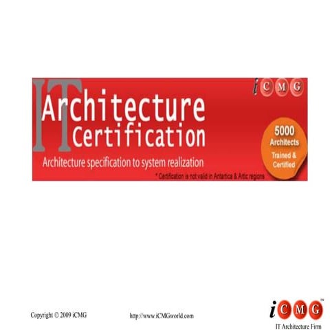 iCMG IT Architect Certification Programs