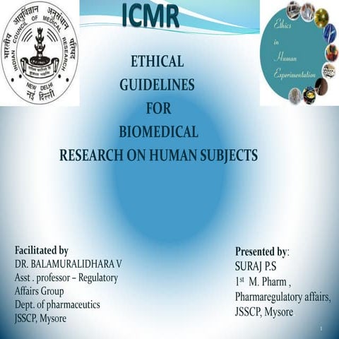 Icmr  ethical guidelines for biomedical research on human subject