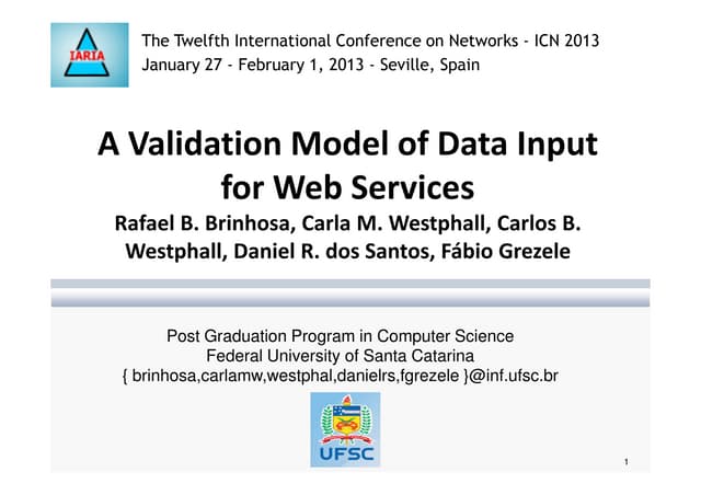 A Validation Model of Data Input for Web Services | PPT