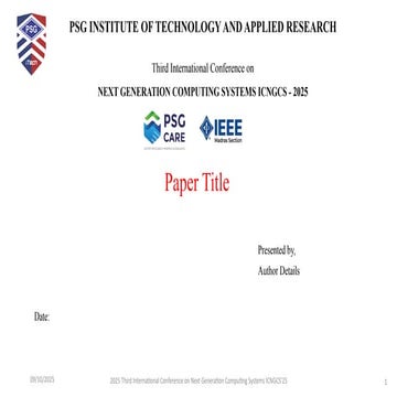 ICNGCS  Presentation format for conference