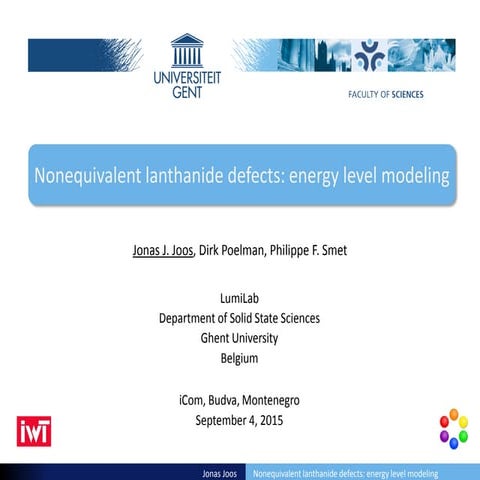 Nonequivalent lanthanide defects: energy level modeling