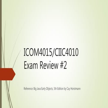 ICOM4015_CIIC4010 Exam Review #2 | PPT