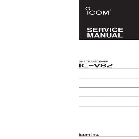 Icom v82 service manual