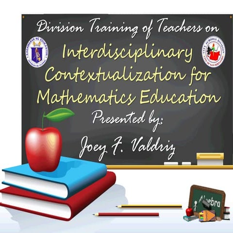 Interdisciplinary Contextualization for Mathematics Education