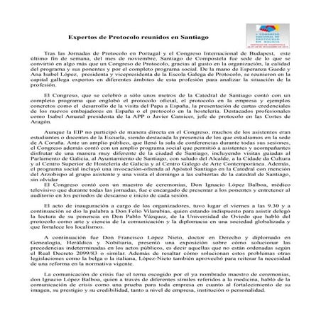 I Congreso Nacional de Protocolo en Galicia (Rebeca Santamarta)