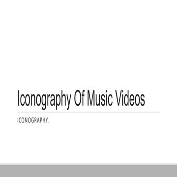 Iconography of music videos 