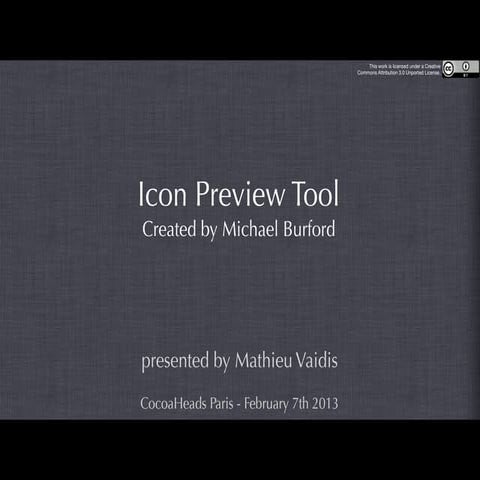 Icon preview tool
