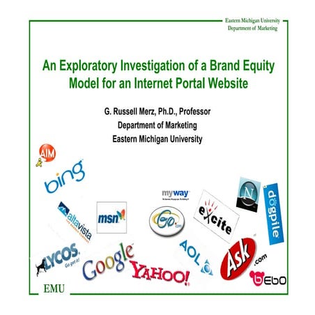 An Exploratory Investigation of a Brand Equity Model for an Internet Portal W...