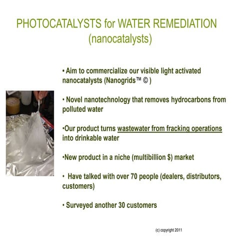 Photocatalysts Final NSF  I-Corps Presentation