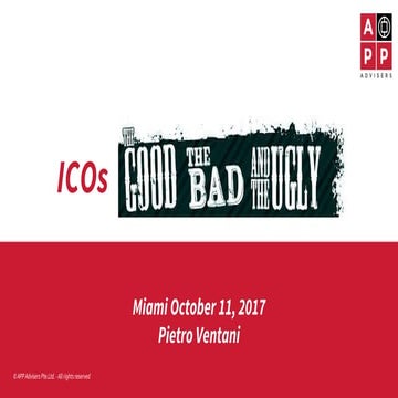 ICOs Good The Bad and the Ugly