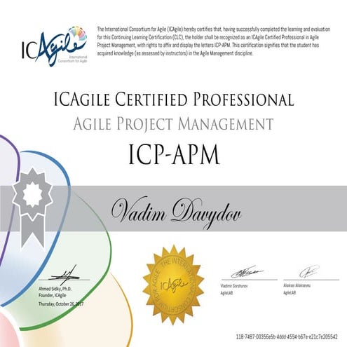  ICP-APM Agile Project Manager