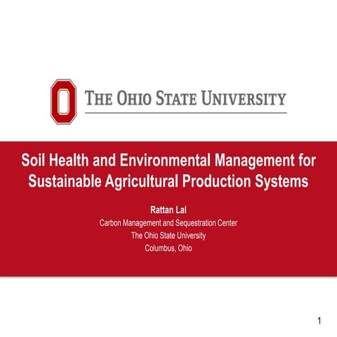 Soil Health and Environmental Management for Sustainable Agricultural Product...