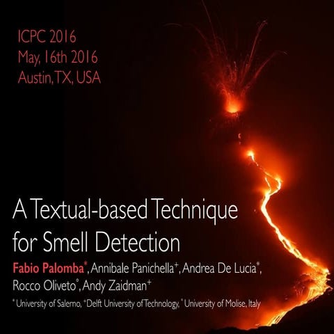 A Textual-based Technique for Smell Detection