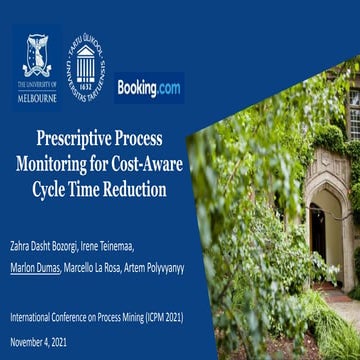 Prescriptive Process Monitoring for Cost-Aware Cycle Time Reduction