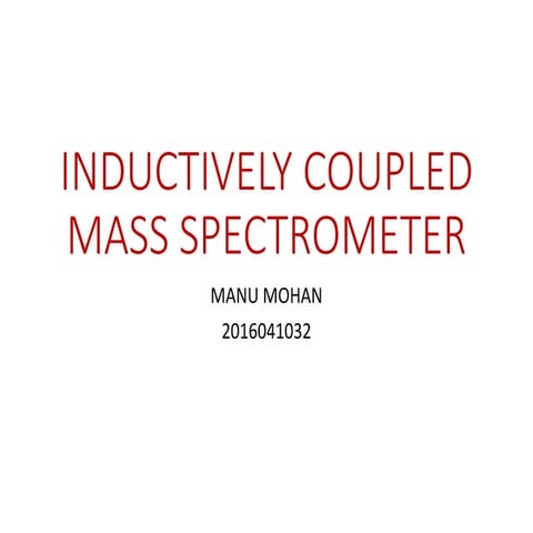 inductively coupled mass spectrometer