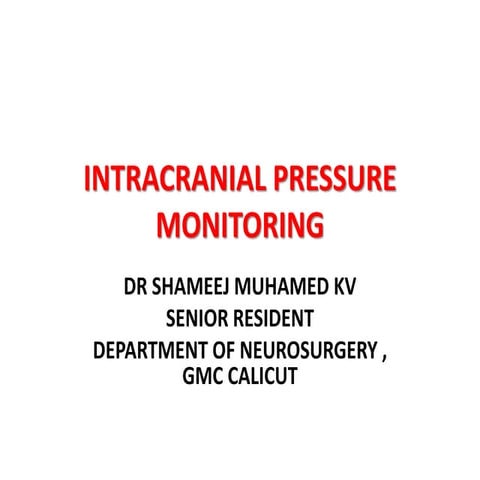 intracranial pressure monitoring 