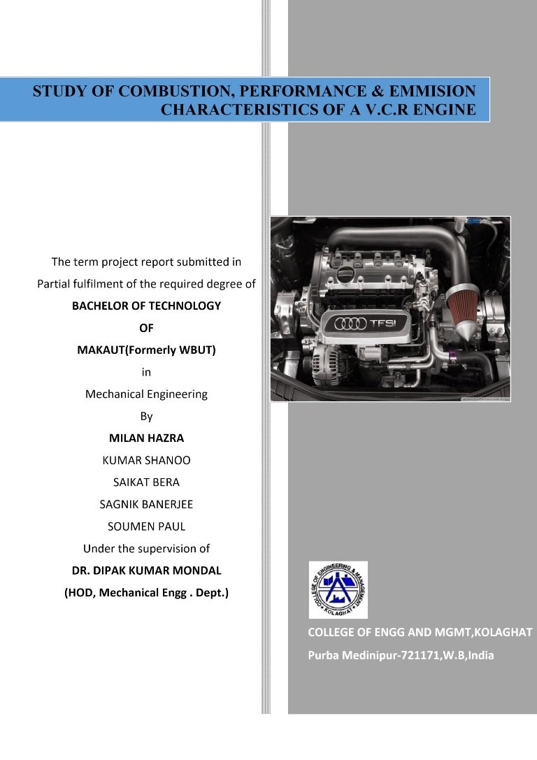 VCR ENGINE PROJECT PART 1