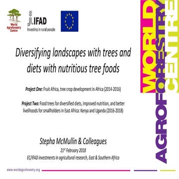 Diversifying landscapes with trees and diets with nutritious tree foods
