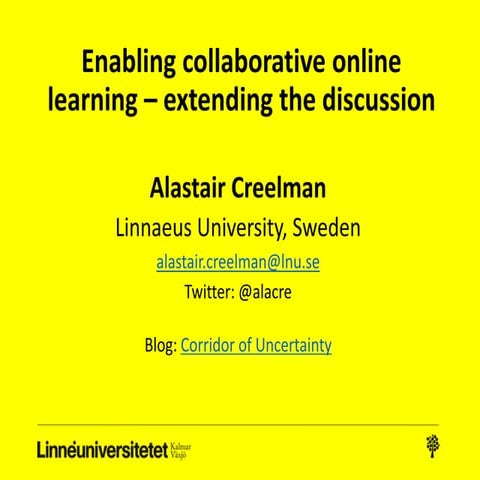 Enabling collaborative online learning