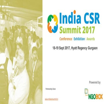 India CSR Summit and Exhibition 2017