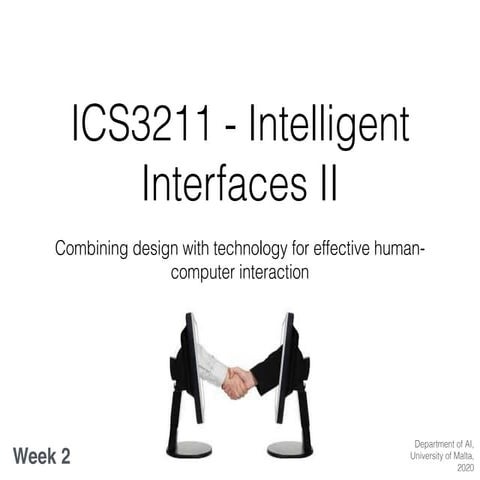 ICS3211 lntelligent Interfaces