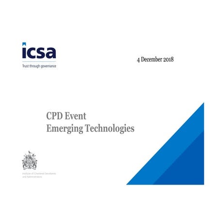 ICSA Ireland CPD event - Essential Eight Technologies