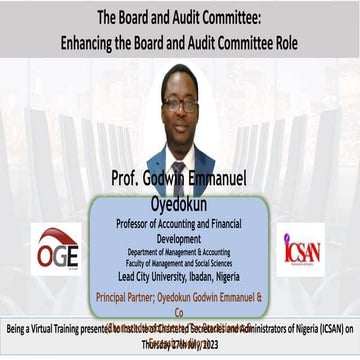 The Board and Audit Committee Prof G. E. Oyedokun.pptx