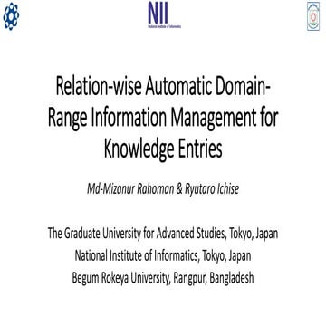 Relation-wise Automatic Domain-Range Information Management for Knowledge Ent...