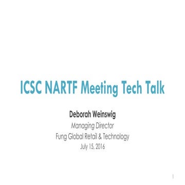 ICSC NARTF Meeting Tech Talk
