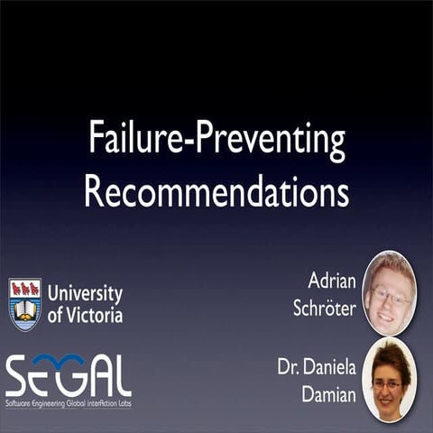 Failure-Preventing Recommendations
