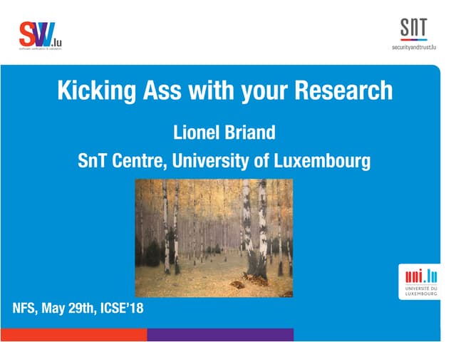 Kicking Ass with your Research