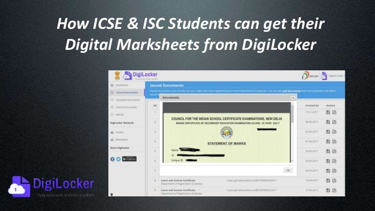 How ICSE or ISC Students can get their Digital Marksheets from DigiL…