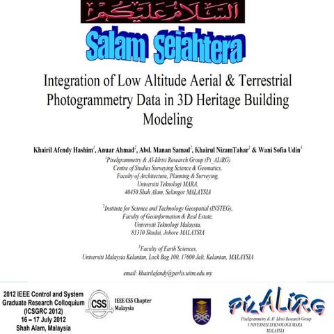 PENANG ICSGRC2012 Pi_ALiRG_Abd Manan