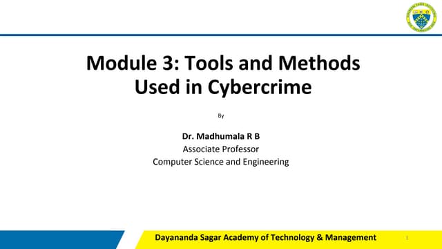 Cyber security:Tools used in cyber crime
